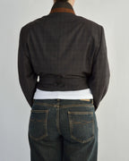 Tied-up Blazer - Brown Collar (M)