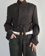 Tied-up Blazer - Brown Collar (M)