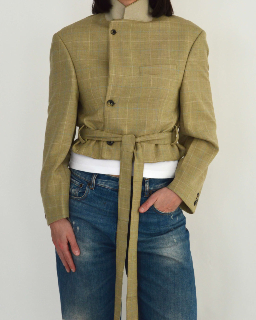 Tied-up Blazer - Light Beige (S)