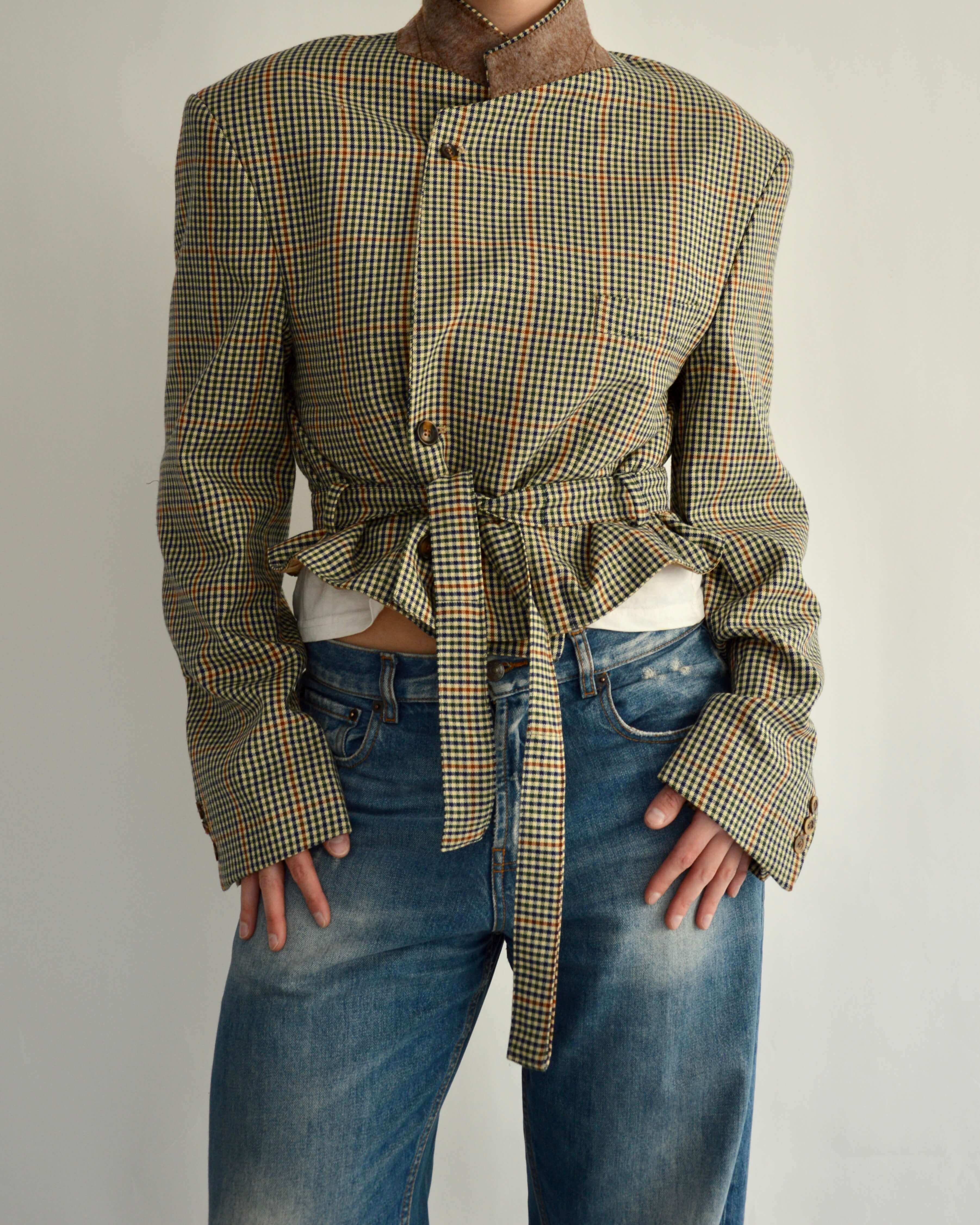 Tied-up Blazer - Light Checkred (L)