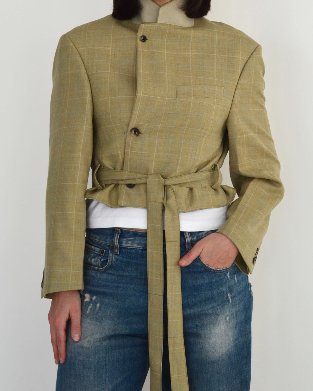 Tied-up Blazer - Light Beige (S)