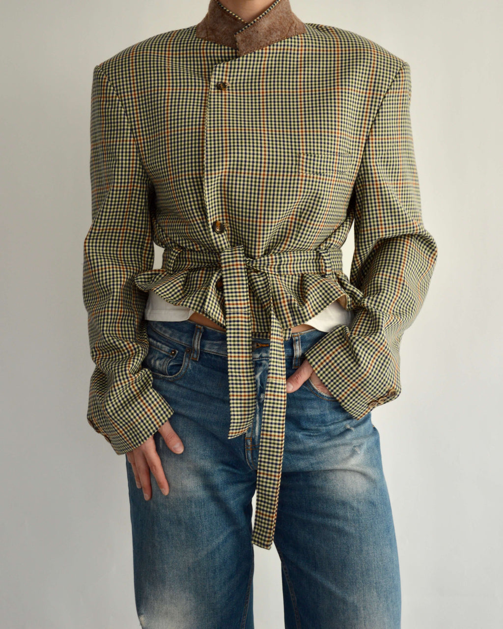 Tied-up Blazer - Light Checkred (L)