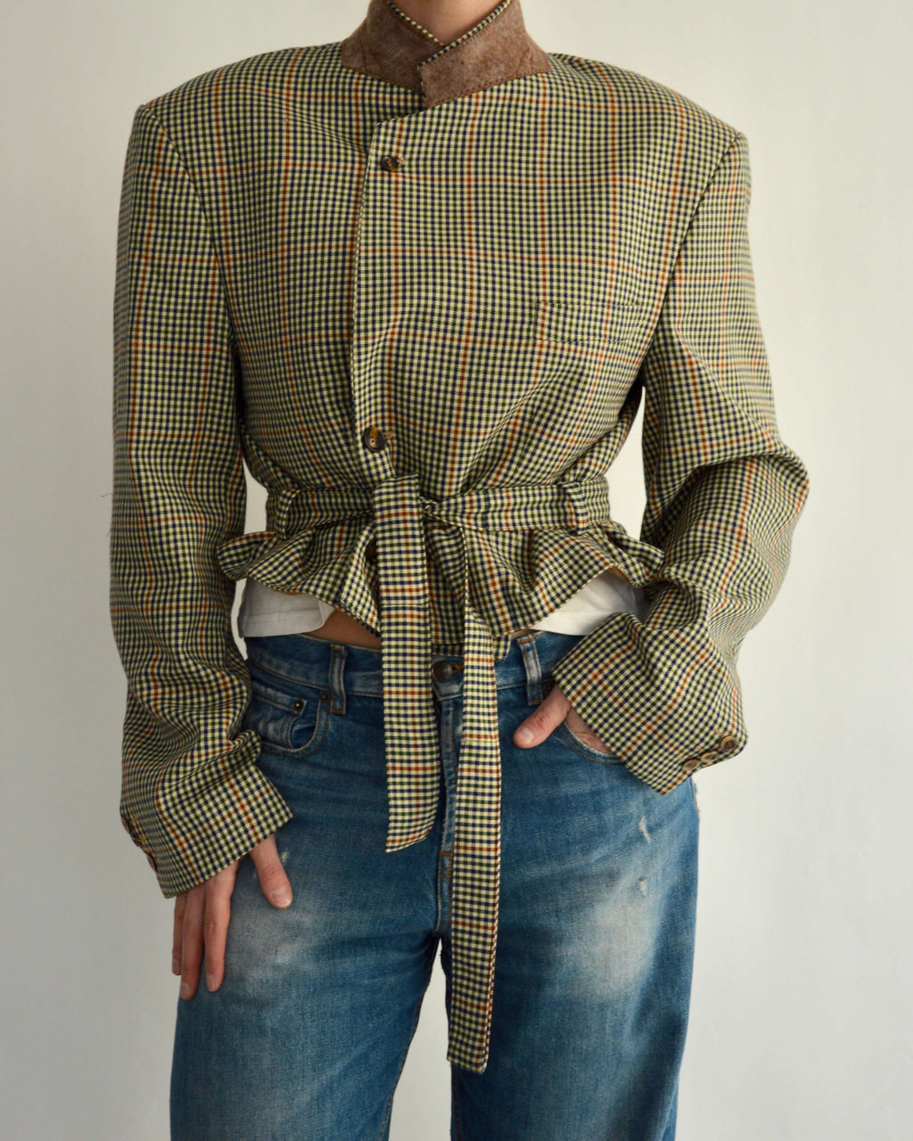 Tied-up Blazer - Light Checkred (L)