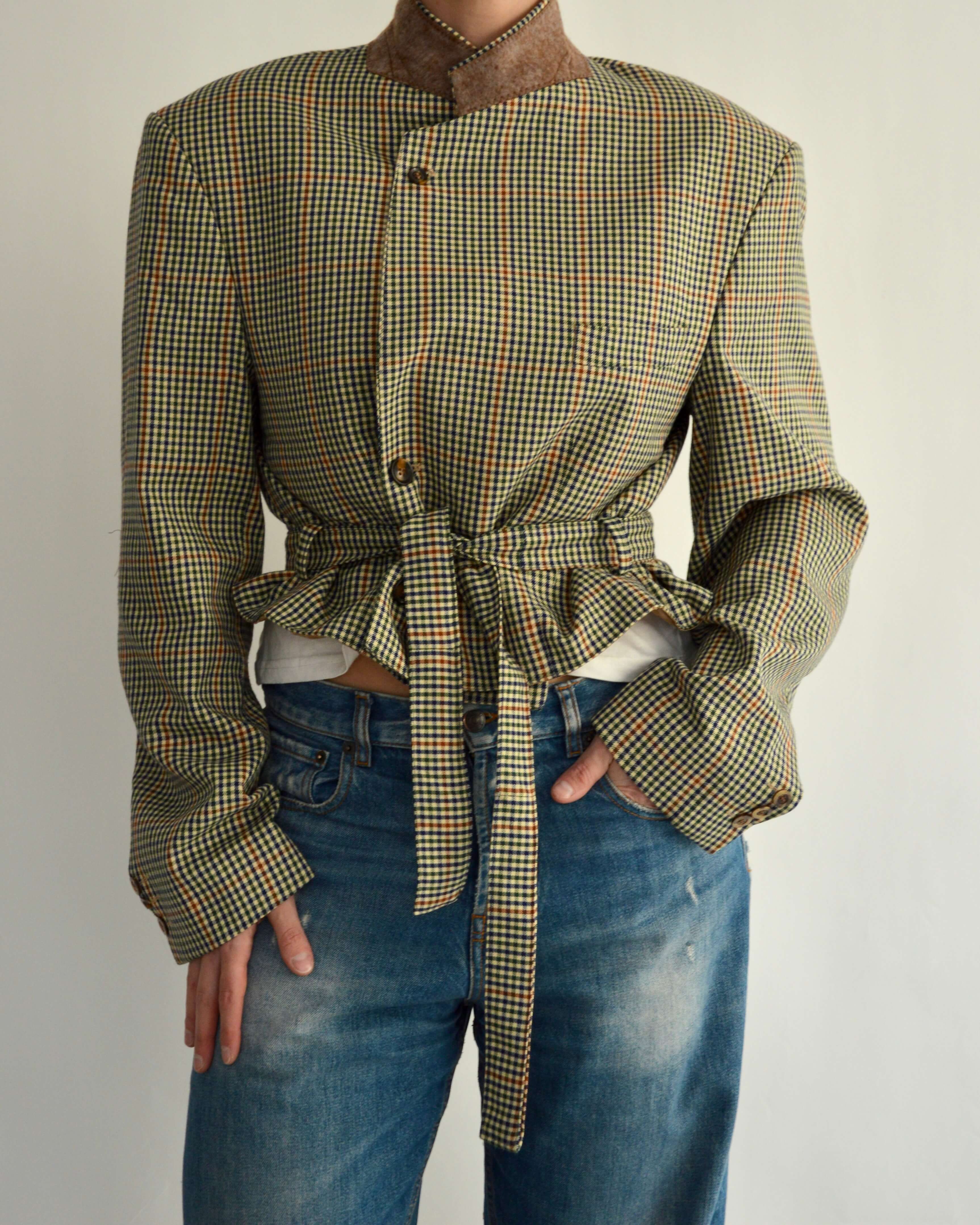 Tied-up Blazer - Light Checkred (L)