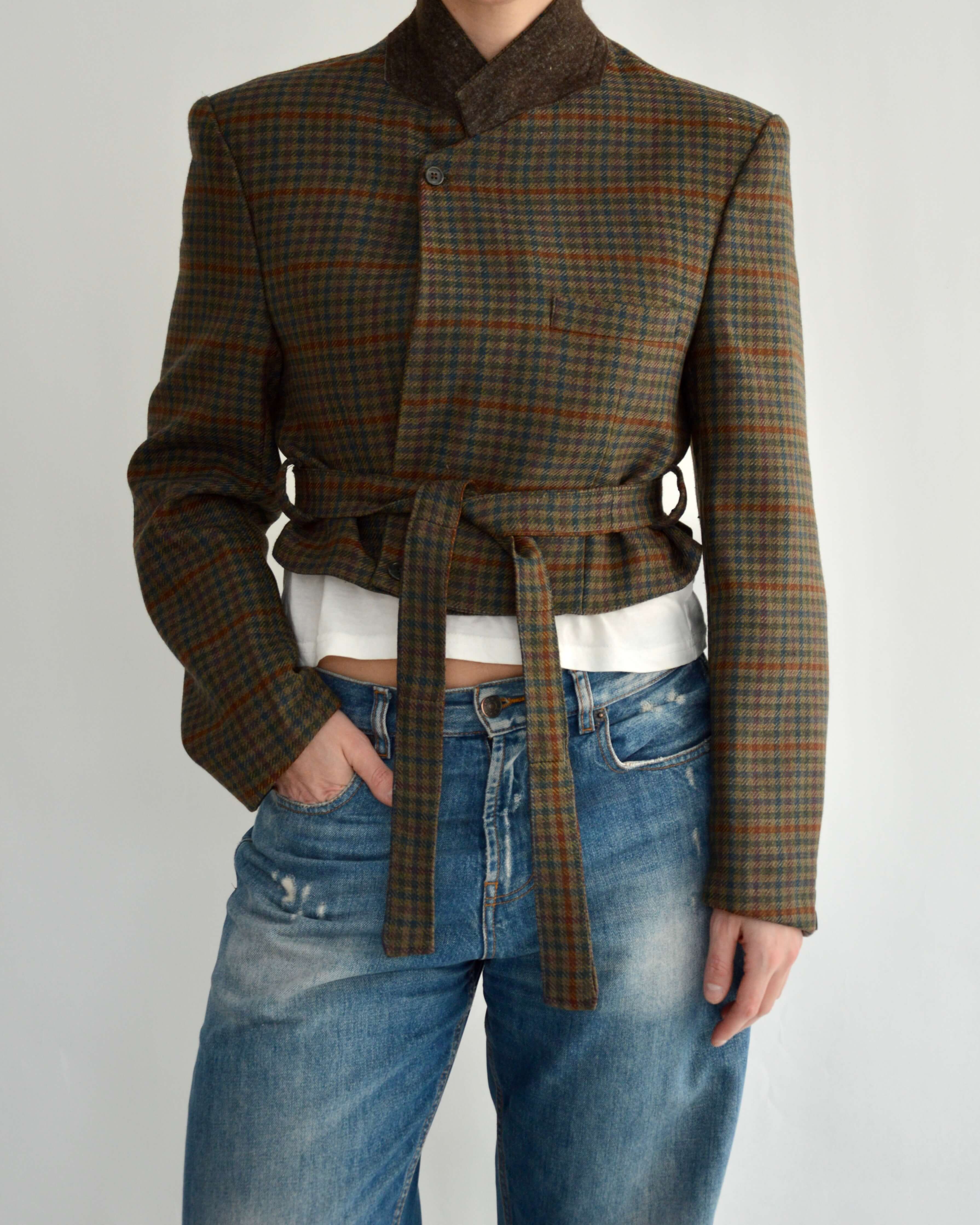 Tied-up Blazer - Checkred Dream (S)