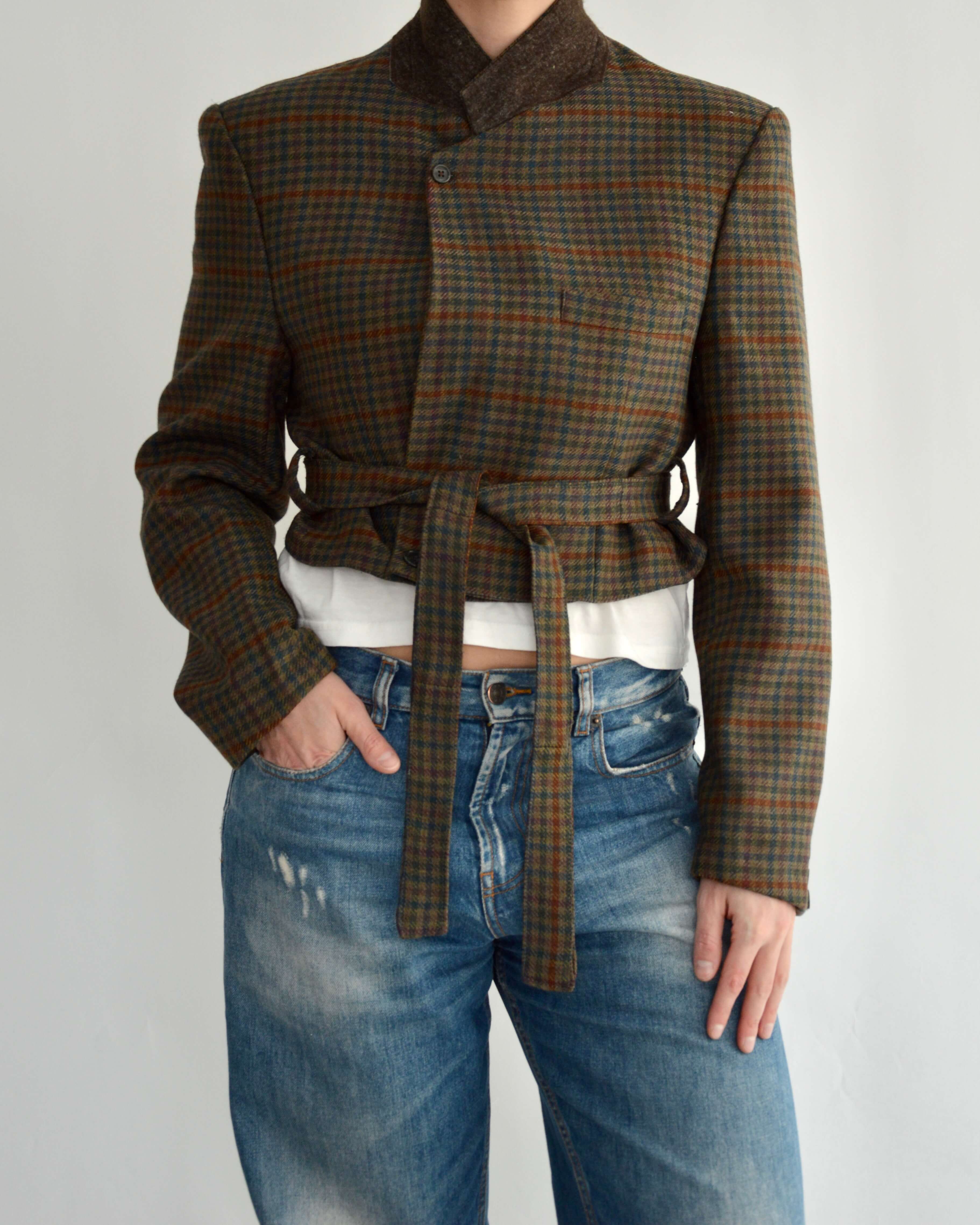 Tied-up Blazer - Checkred Dream (S)