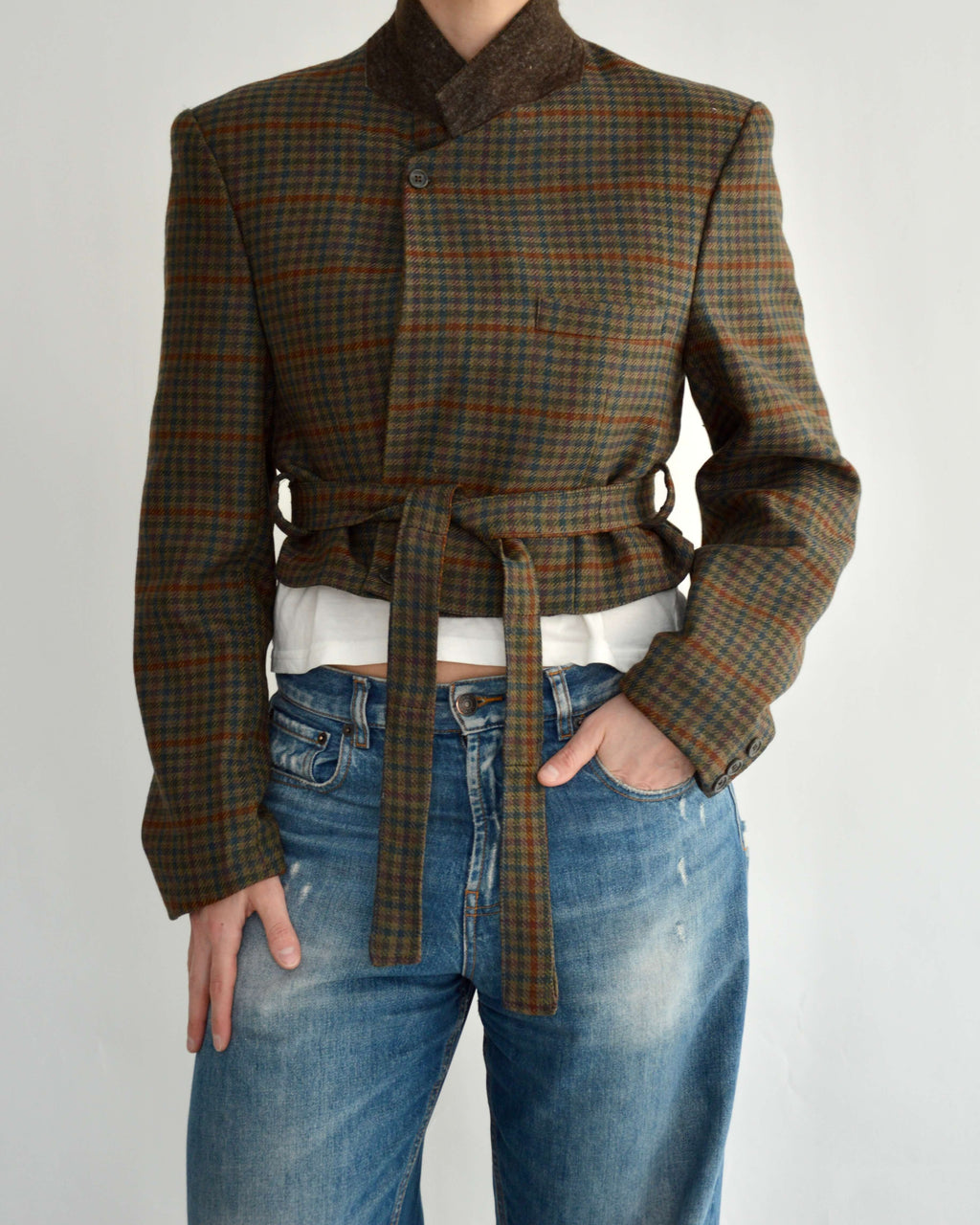 Tied-up Blazer - Checkred Dream (S)