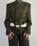 Tied-up Blazer - Plain Green (M)
