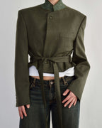 Tied-up Blazer - Plain Green (M)