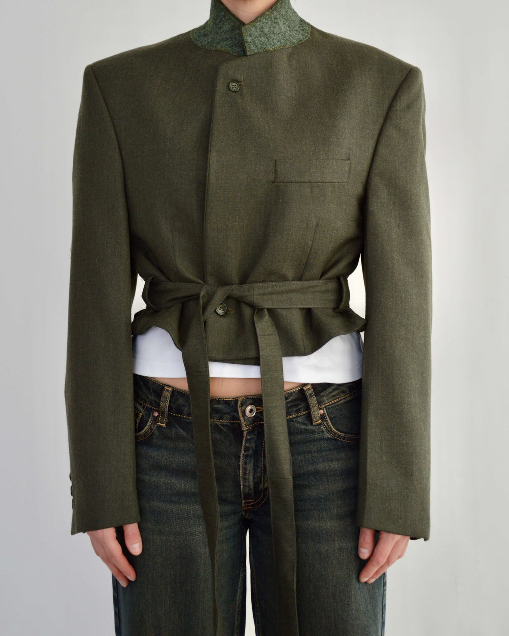Tied-up Blazer - Plain Green (M)