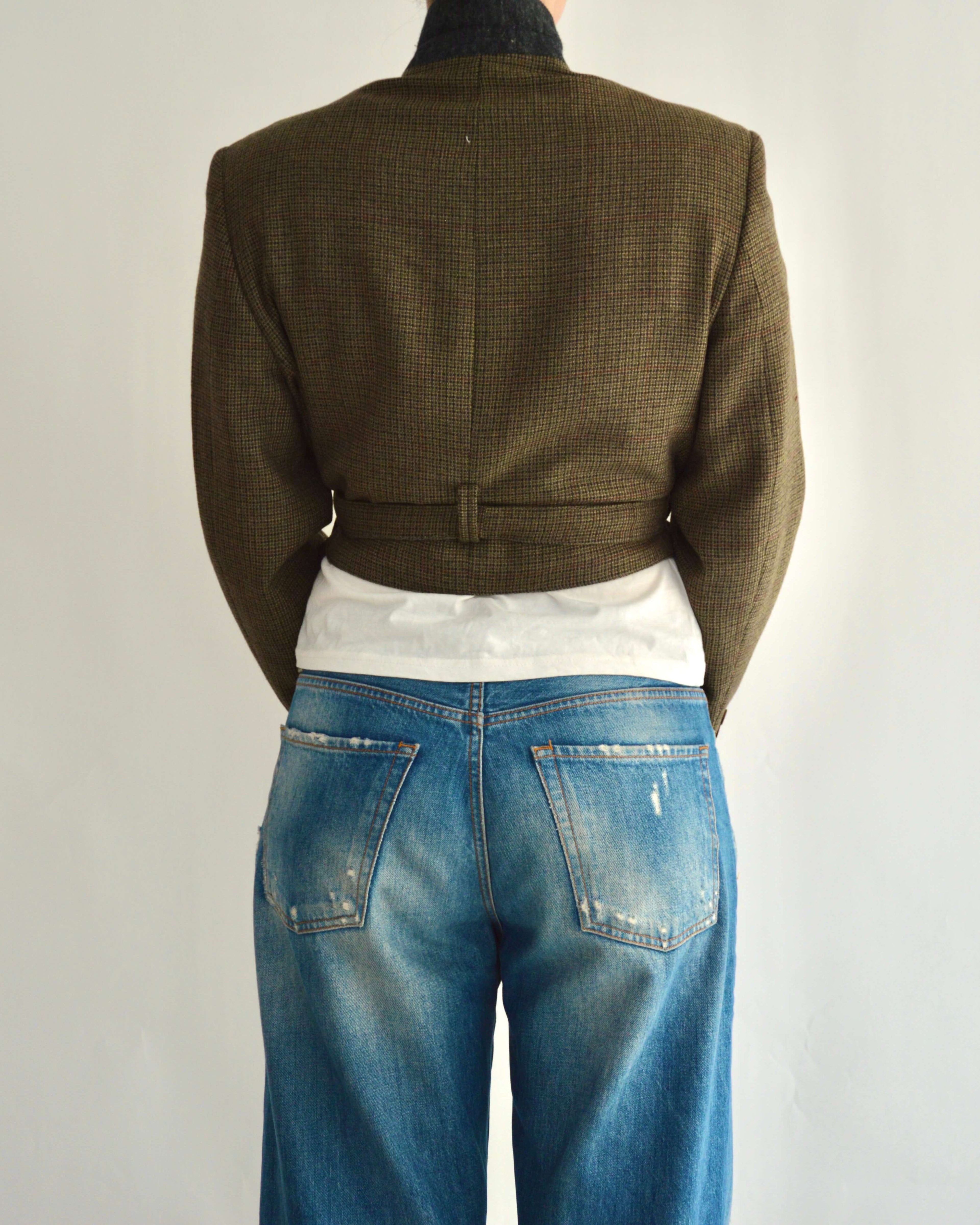 Tied-up Blazer - Textured Green (S)