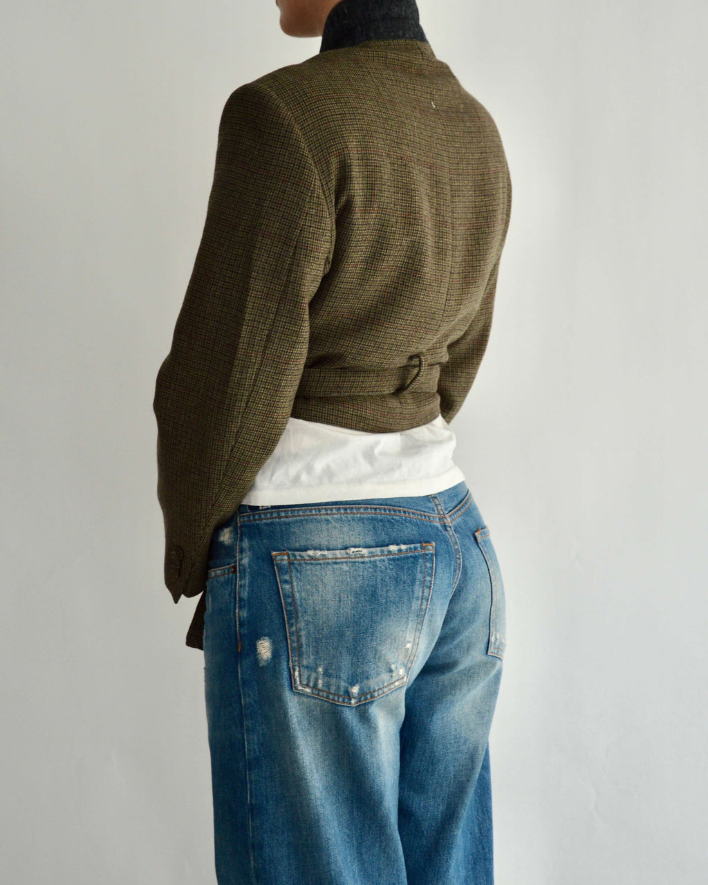 Tied-up Blazer - Textured Green (S)