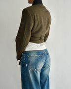 Tied-up Blazer - Textured Green (S)