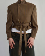 Tied-up Blazer - Vegan Brown (M)