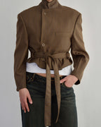 Tied-up Blazer - Vegan Brown (M)
