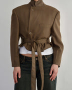 Tied-up Blazer - Vegan Brown (M)