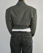 Tied-up Blazer - Green Squared (XL)