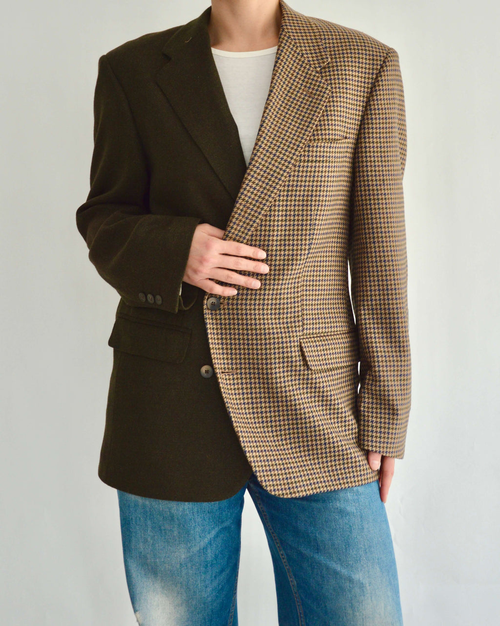 DUO Blazer - Green & Checkred (L)