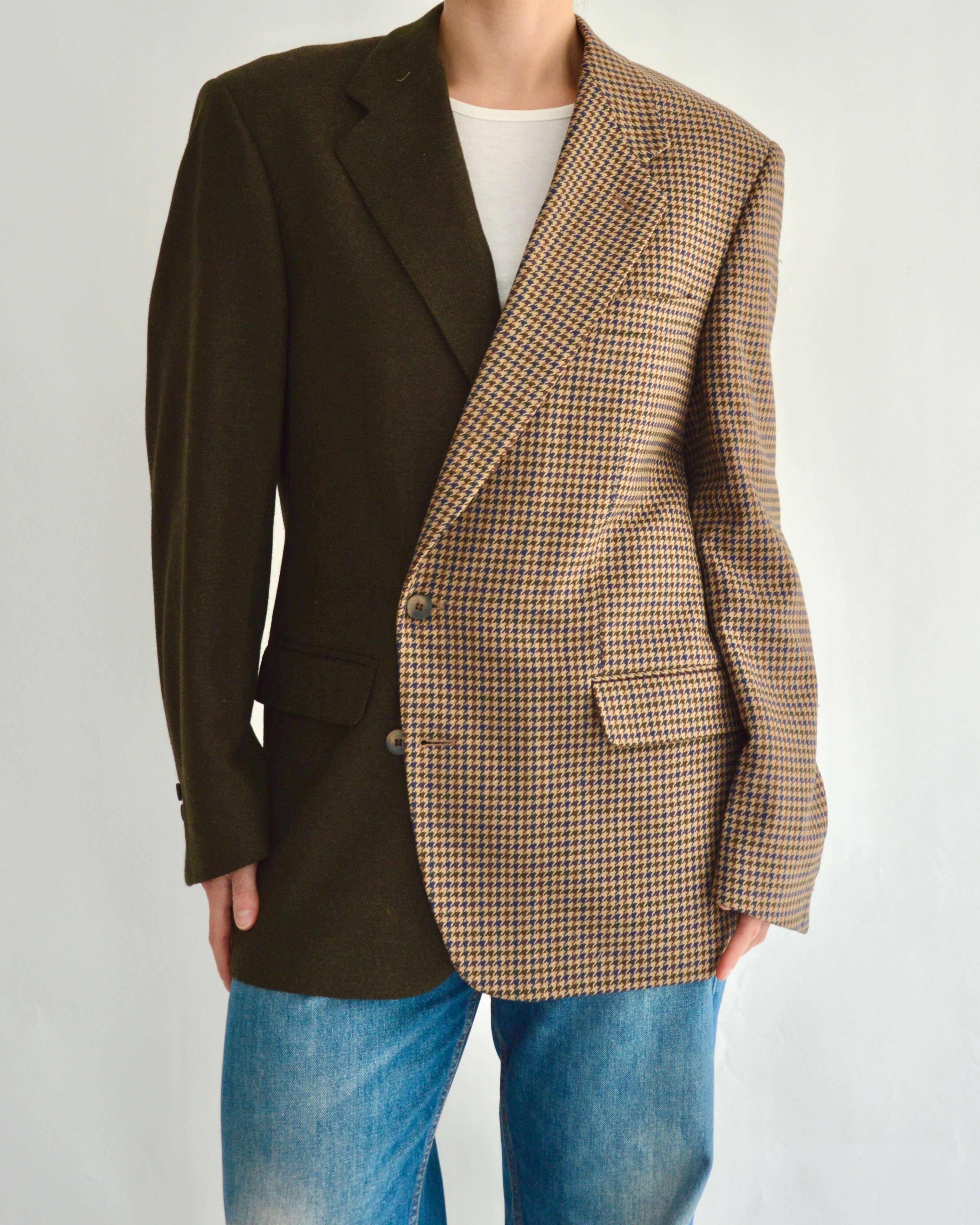 DUO Blazer - Green & Checkred (L)