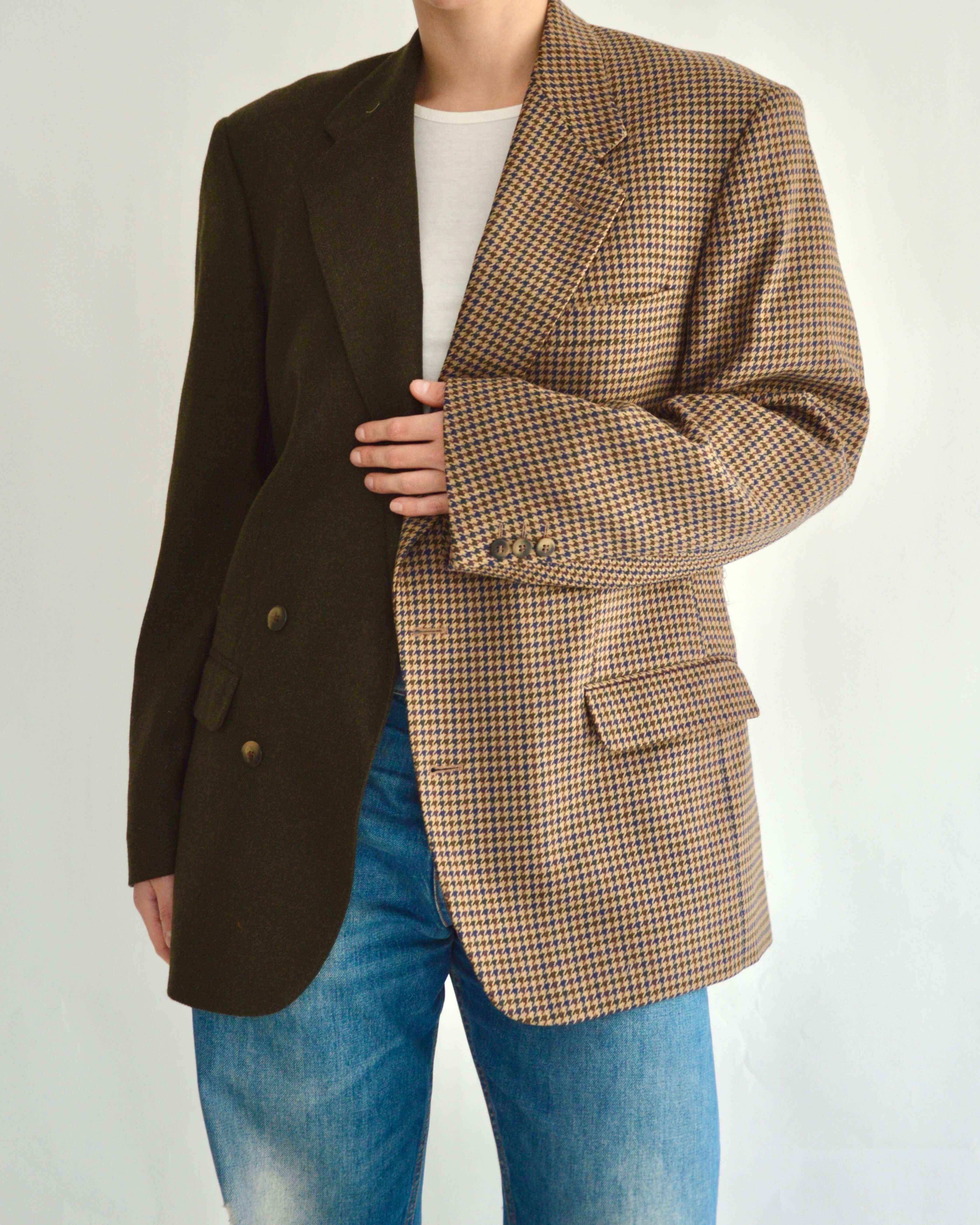 DUO Blazer - Green & Checkred (L)