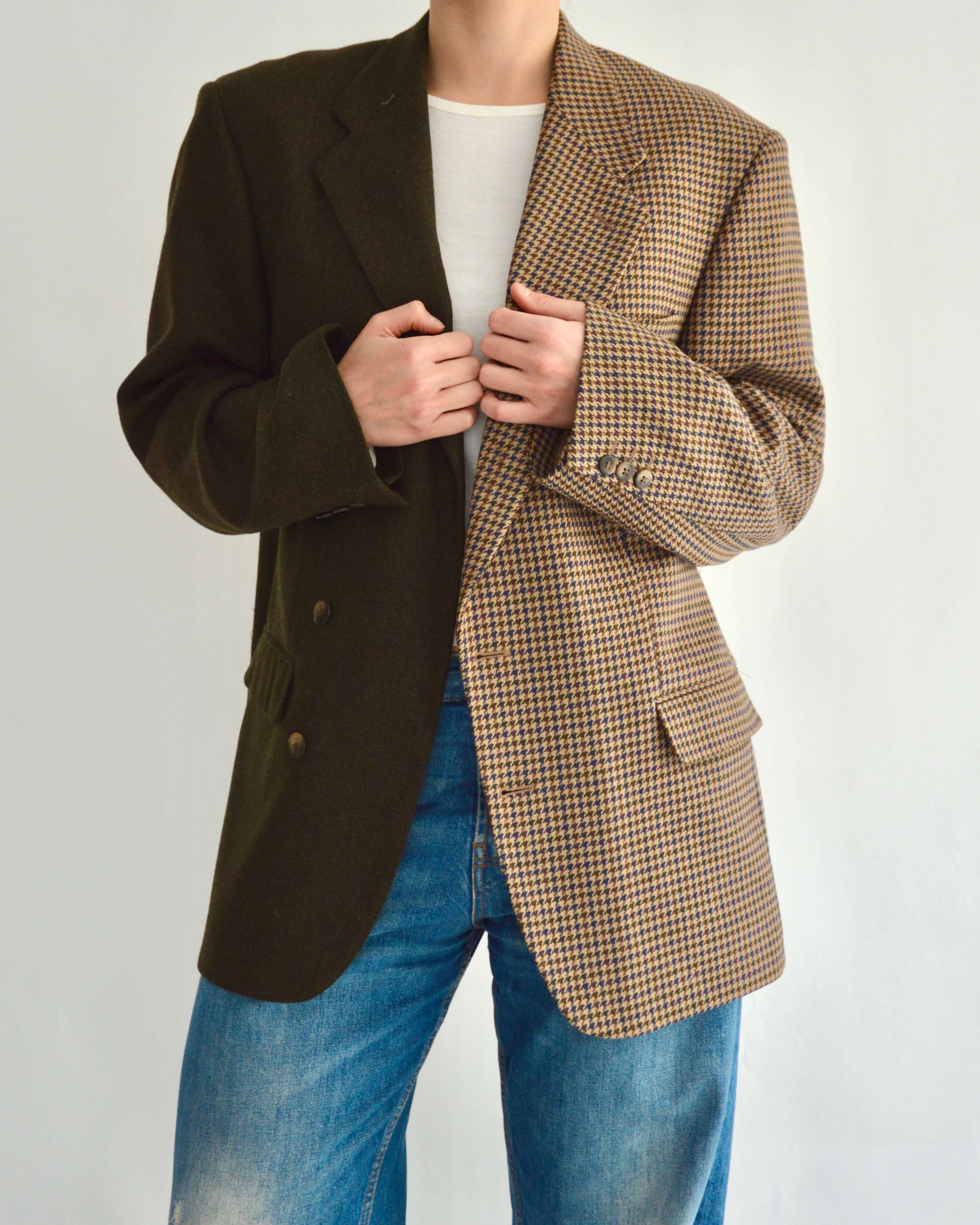 DUO Blazer - Green & Checkred (L)