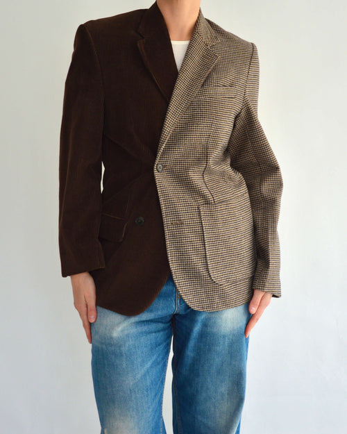 DUO Blazer in Brown Corduroy, view 3