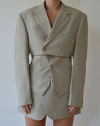 Vegan Blaset with vest  - light beige (M/L)