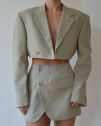 Vegan Blaset with vest  - light beige (M/L)