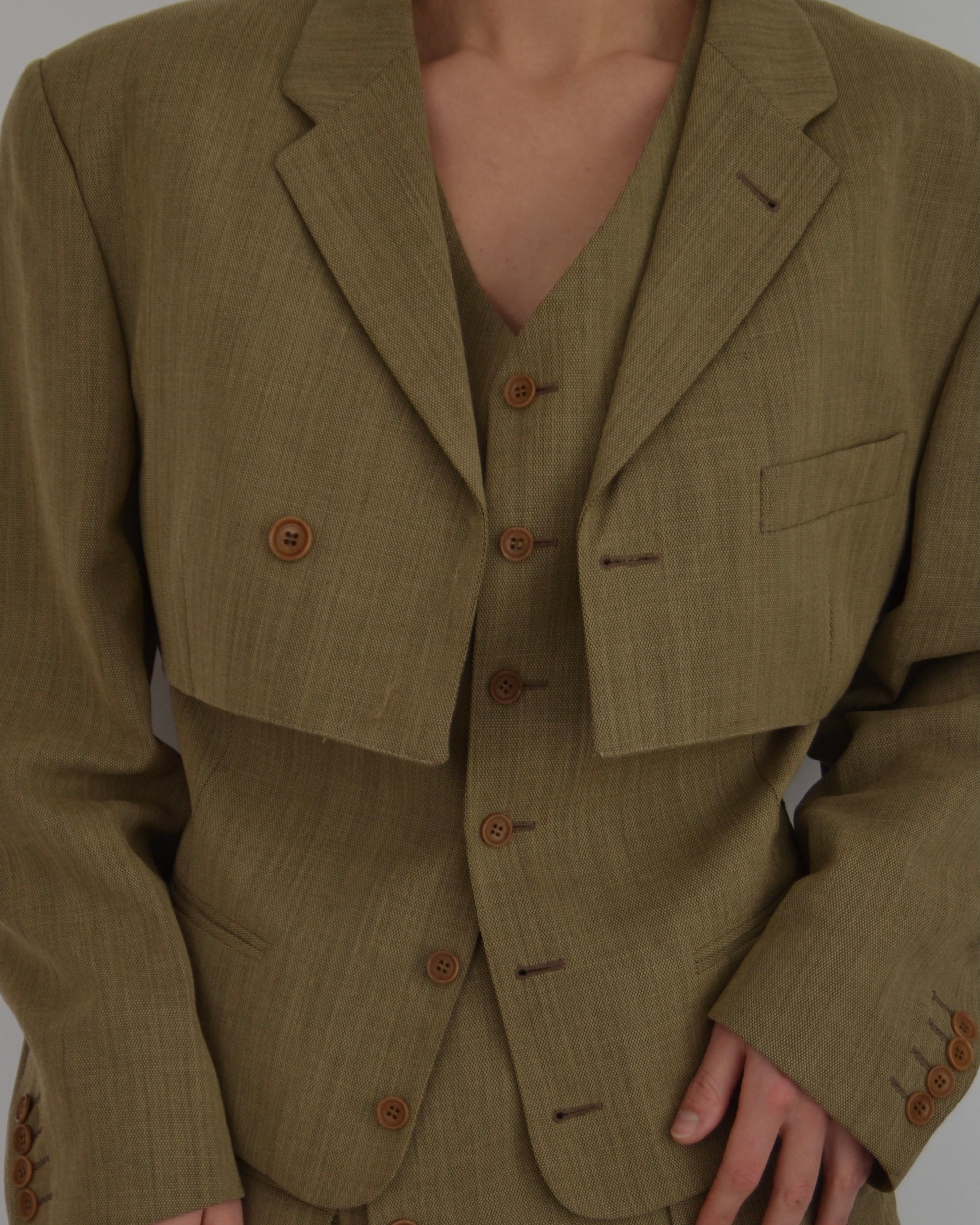 Ensemble gilet et veste - or (S/M)