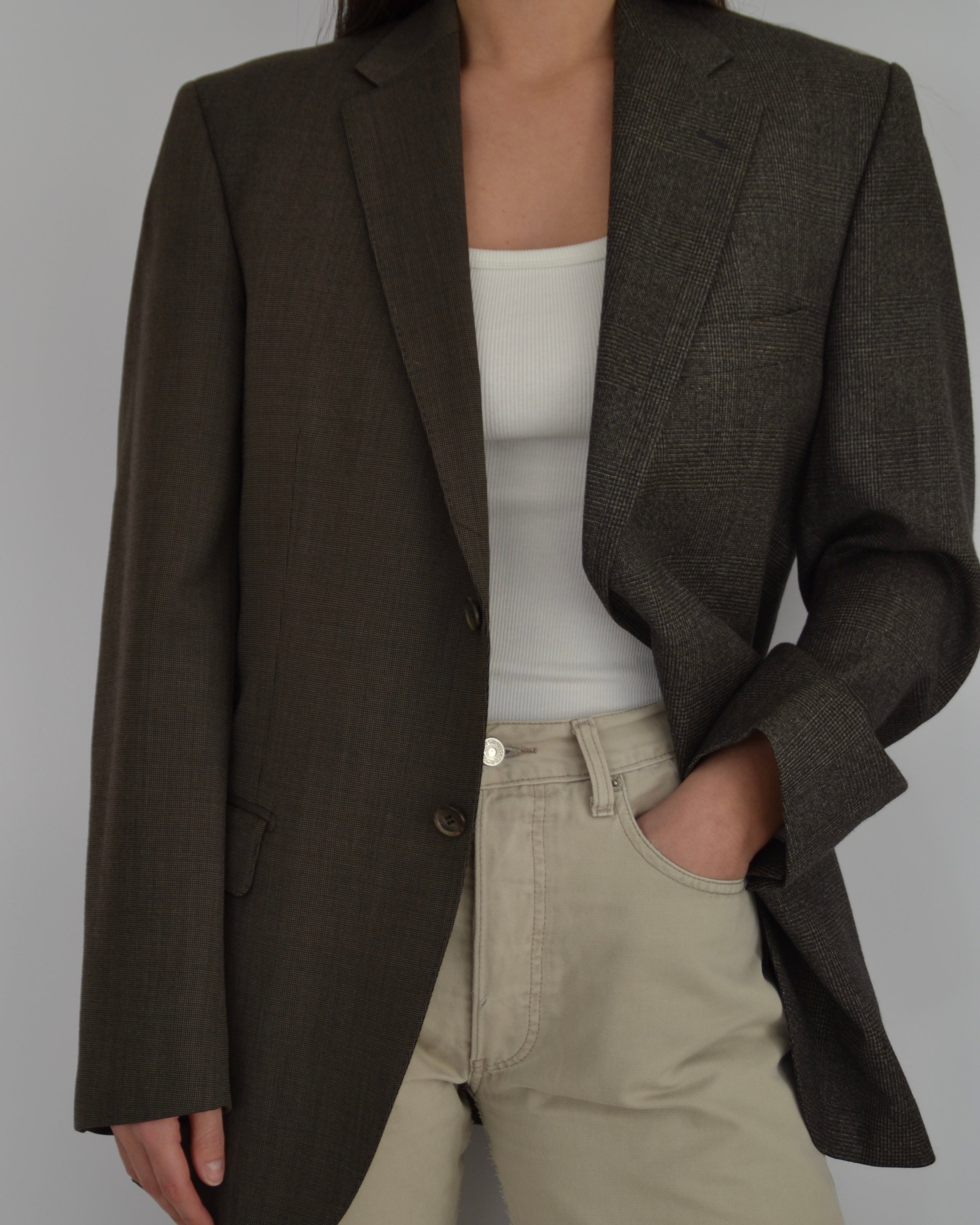 Blazer - duo cachemire chocolat (S/L)