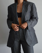 Suit - Grey Stripped Linen (XS/M)
