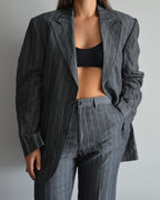 Suit - Grey Stripped Linen (XS/M)