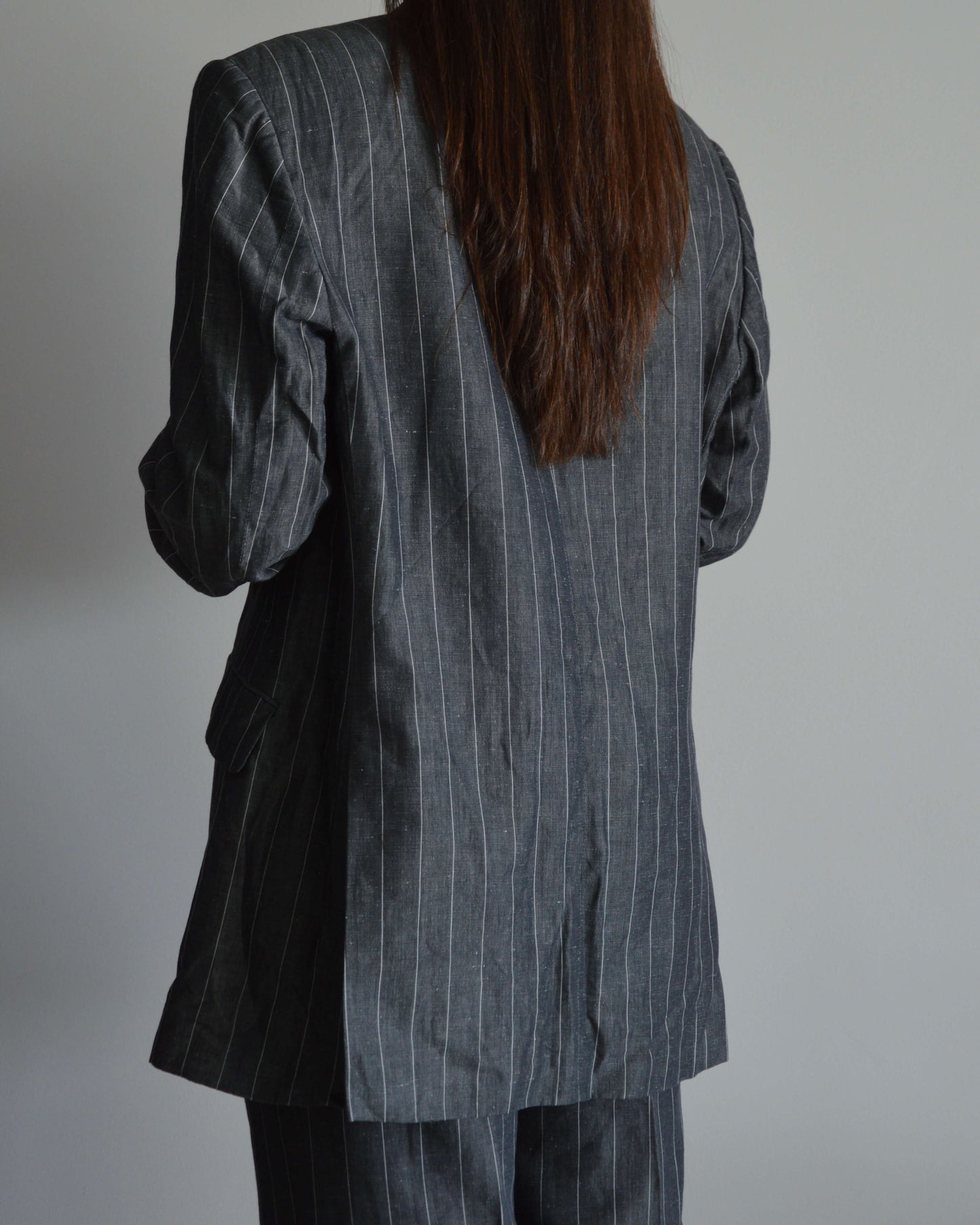 Suit - Grey Stripped Linen (XS/M)