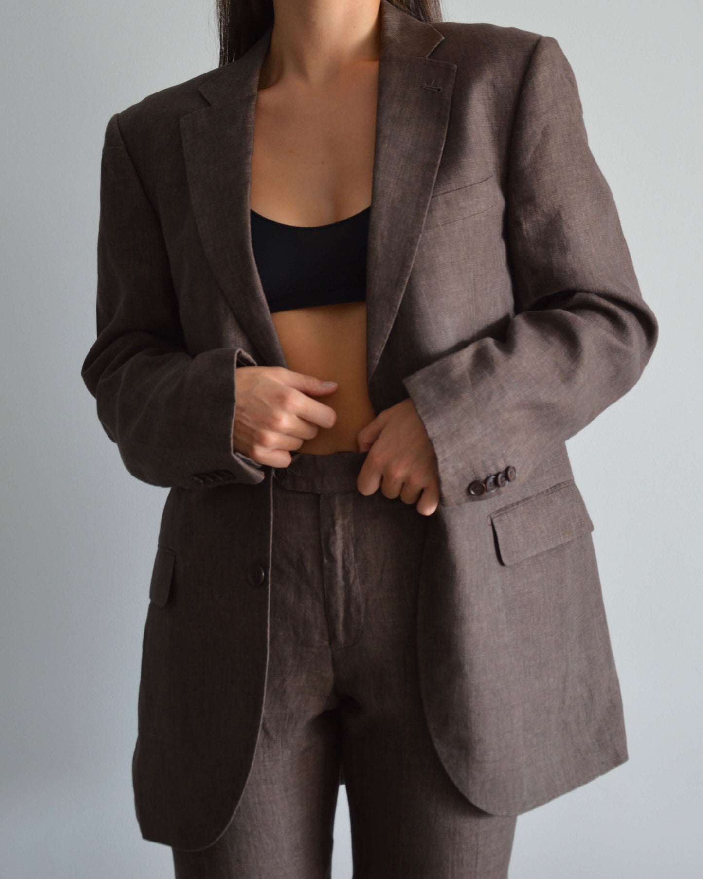 Vegan Suit - Brown Linen (XS/M)