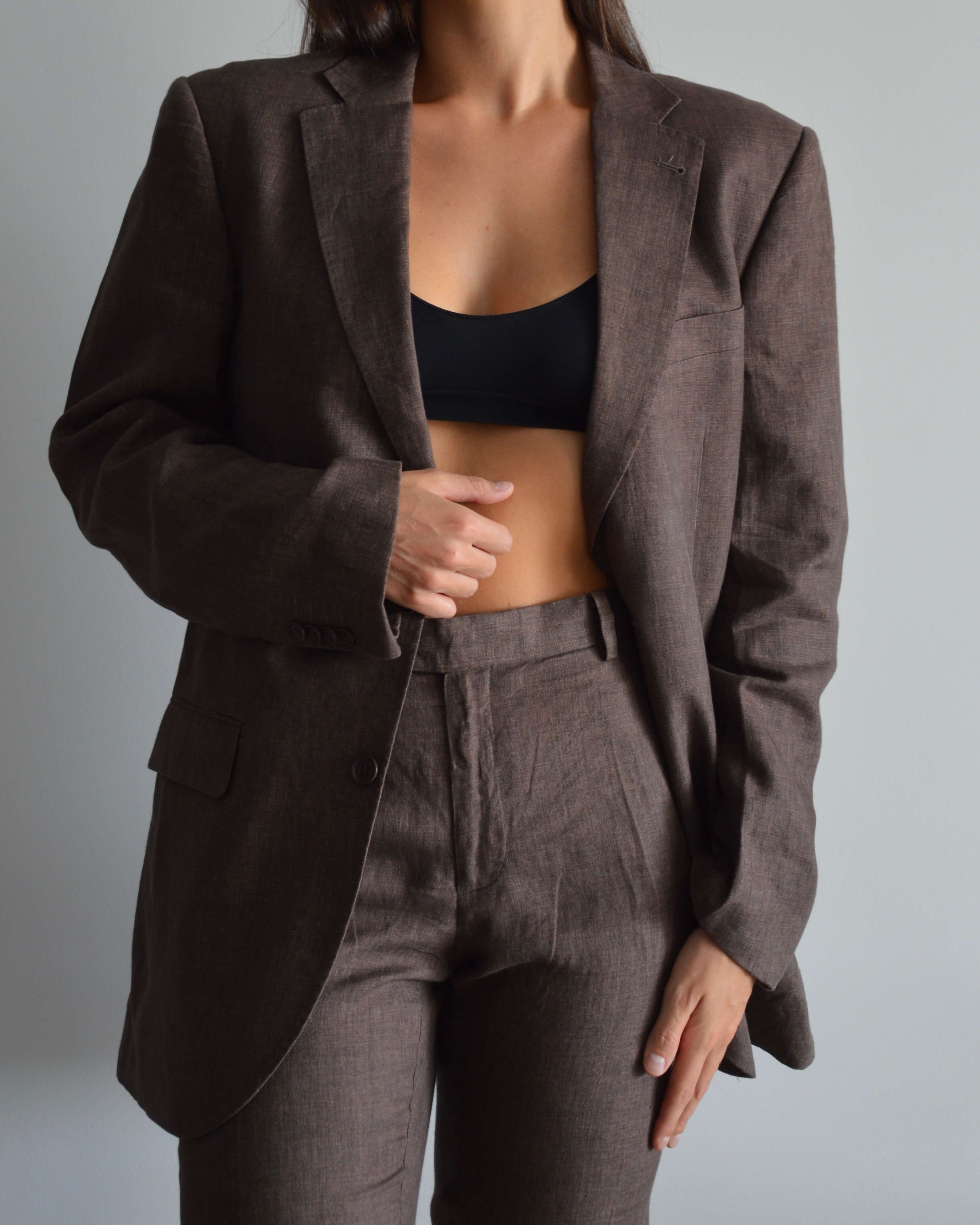 Vegan Suit - Brown Linen (XS/M)