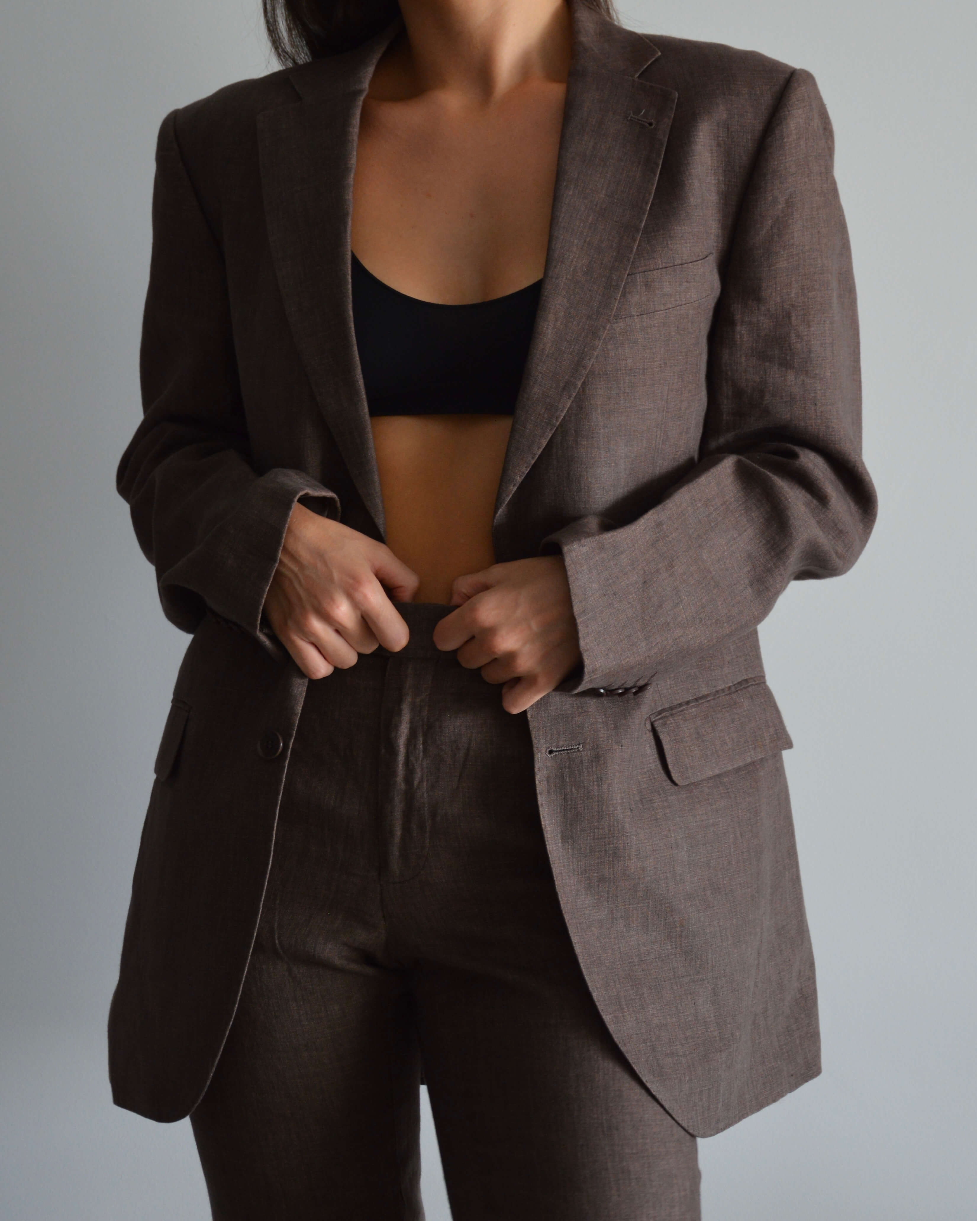 Vegan Suit - Brown Linen (XS/M)