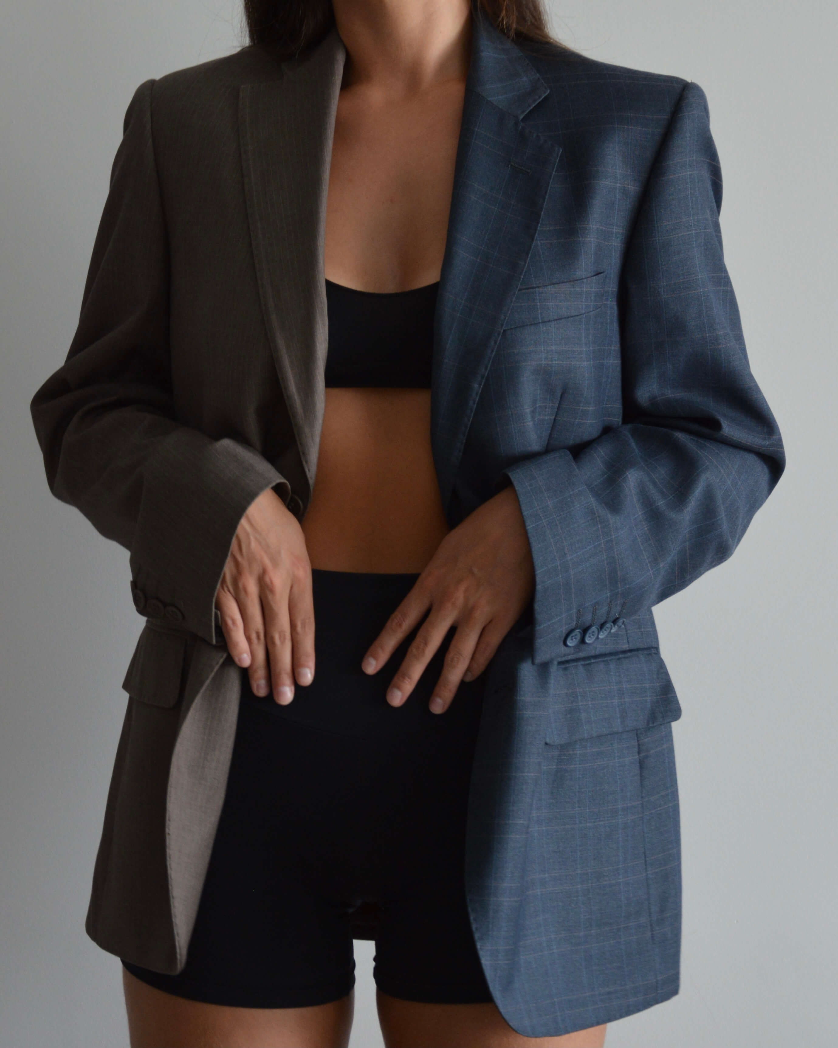 Vegan DUO Blazer - Blue & Brown (XS/M)