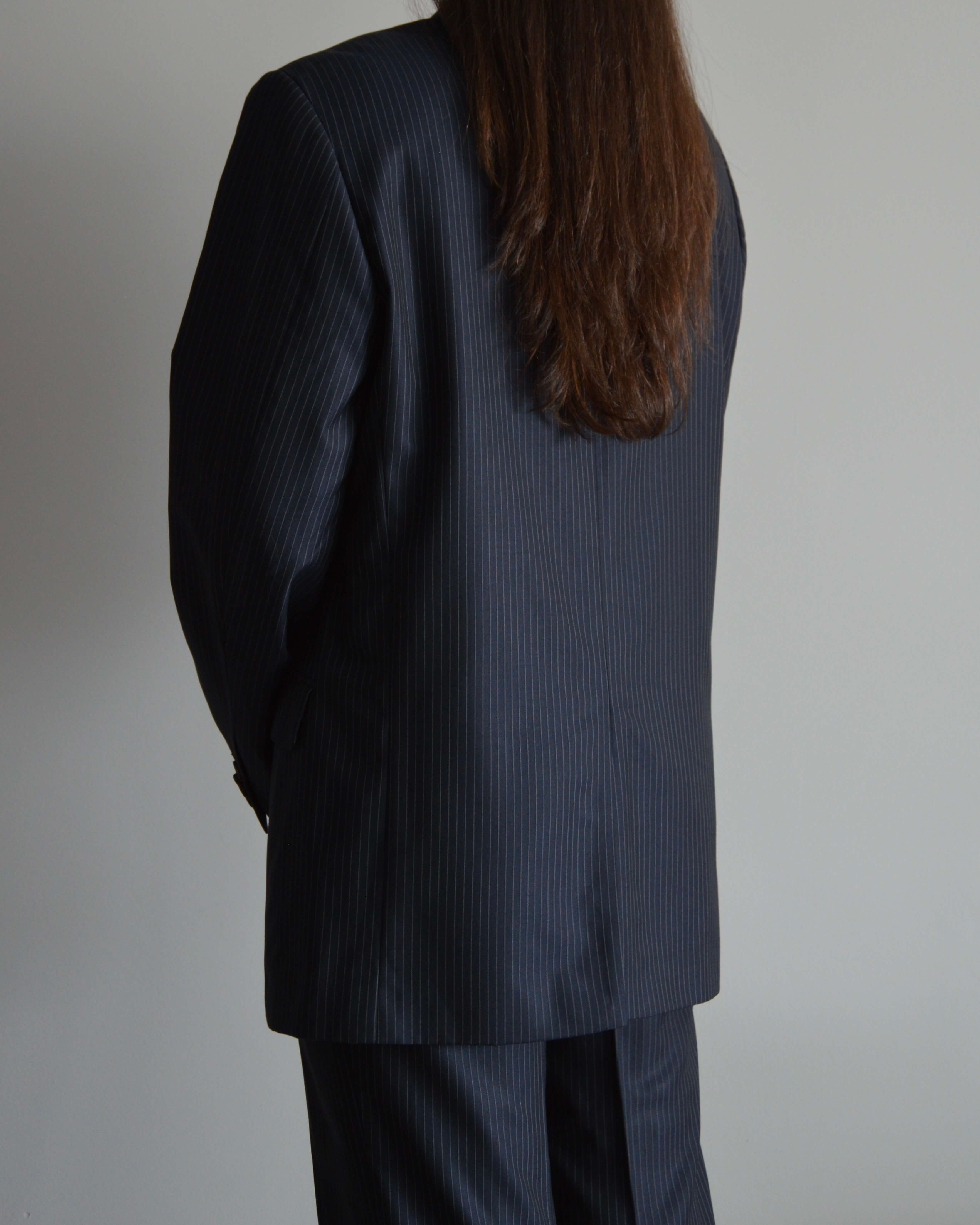 Vegan Suit - Navy White Lines (XS/M)