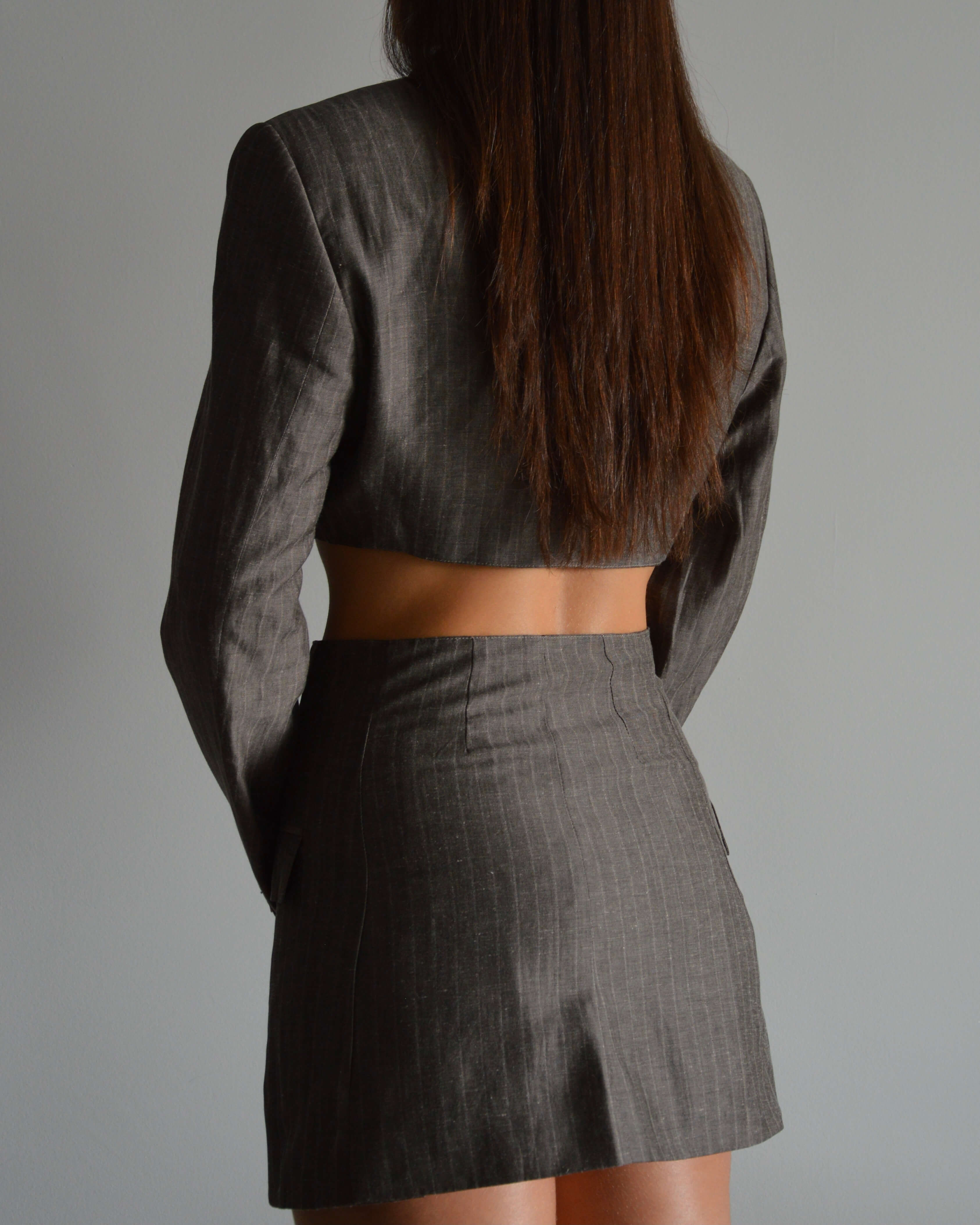 Vegan Blaset - Linen Brown Stripes (XS/S)