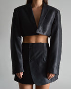 Conjunto vegano de chaqueta y pantalón - Esmoquin negro (XS/S)