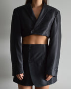 Conjunto vegano de chaqueta y pantalón - Esmoquin negro (XS/S)