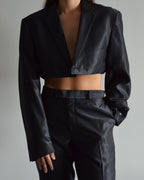 Conjunto vegano de chaqueta y pantalón - Esmoquin negro (XS/S)