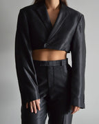 Conjunto vegano de chaqueta y pantalón - Esmoquin negro (XS/S)