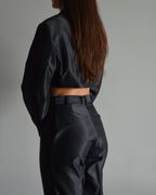 Conjunto vegano de chaqueta y pantalón - Esmoquin negro (XS/S)