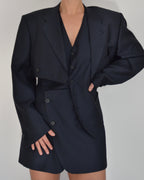 Blaset with vest - navy (S/M)