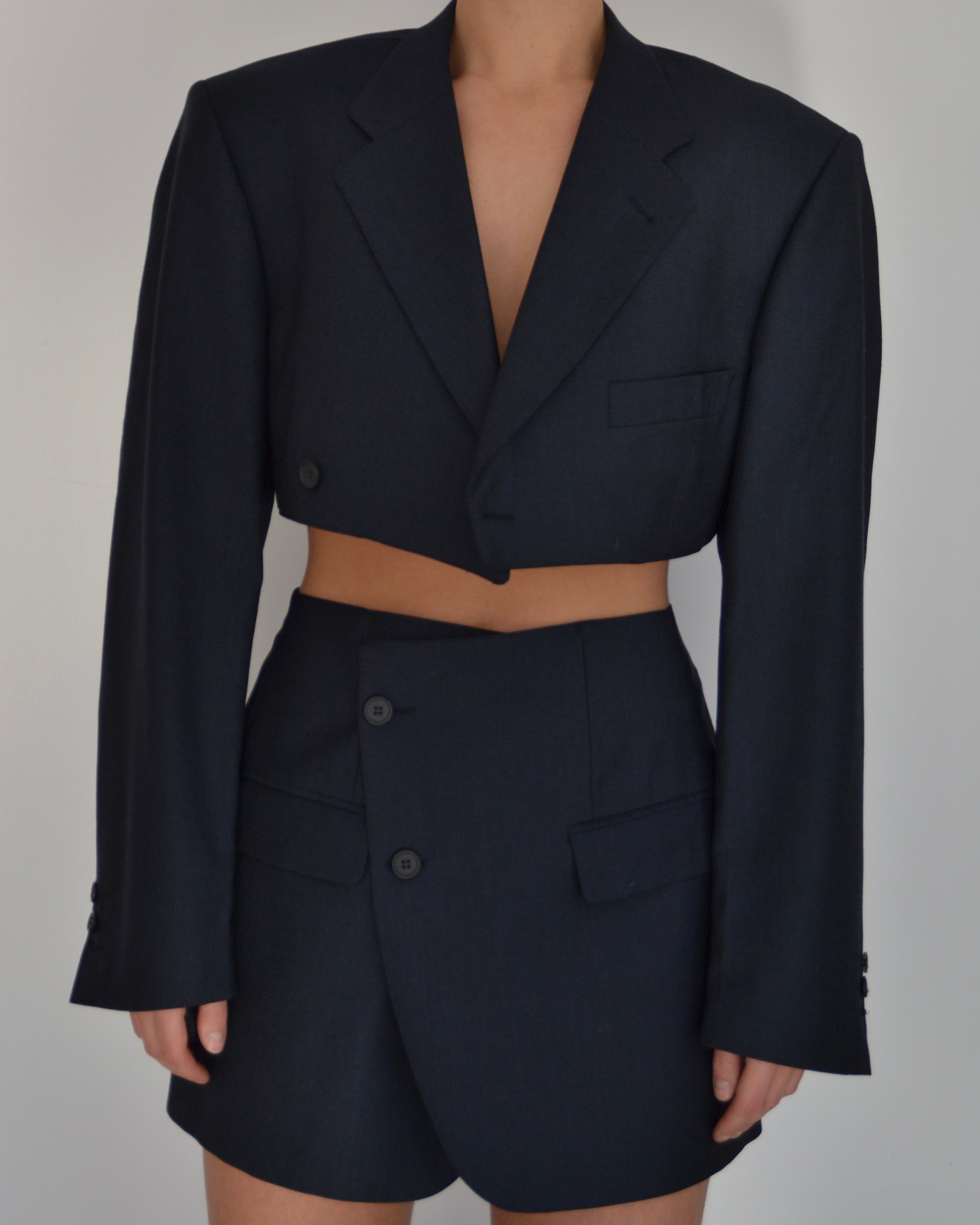 Blaset with vest - navy (S/M)