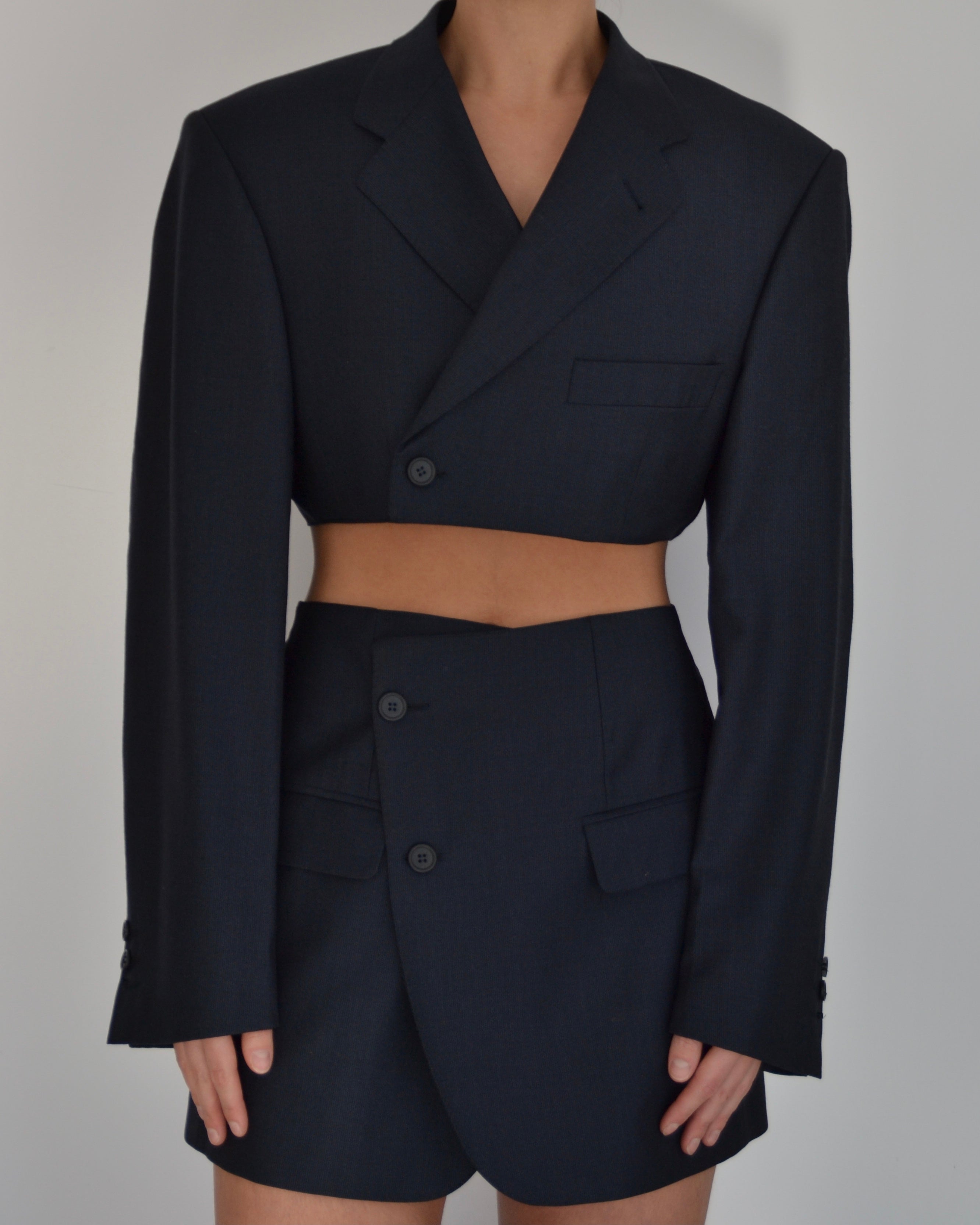 Blaset with vest - navy (S/M)