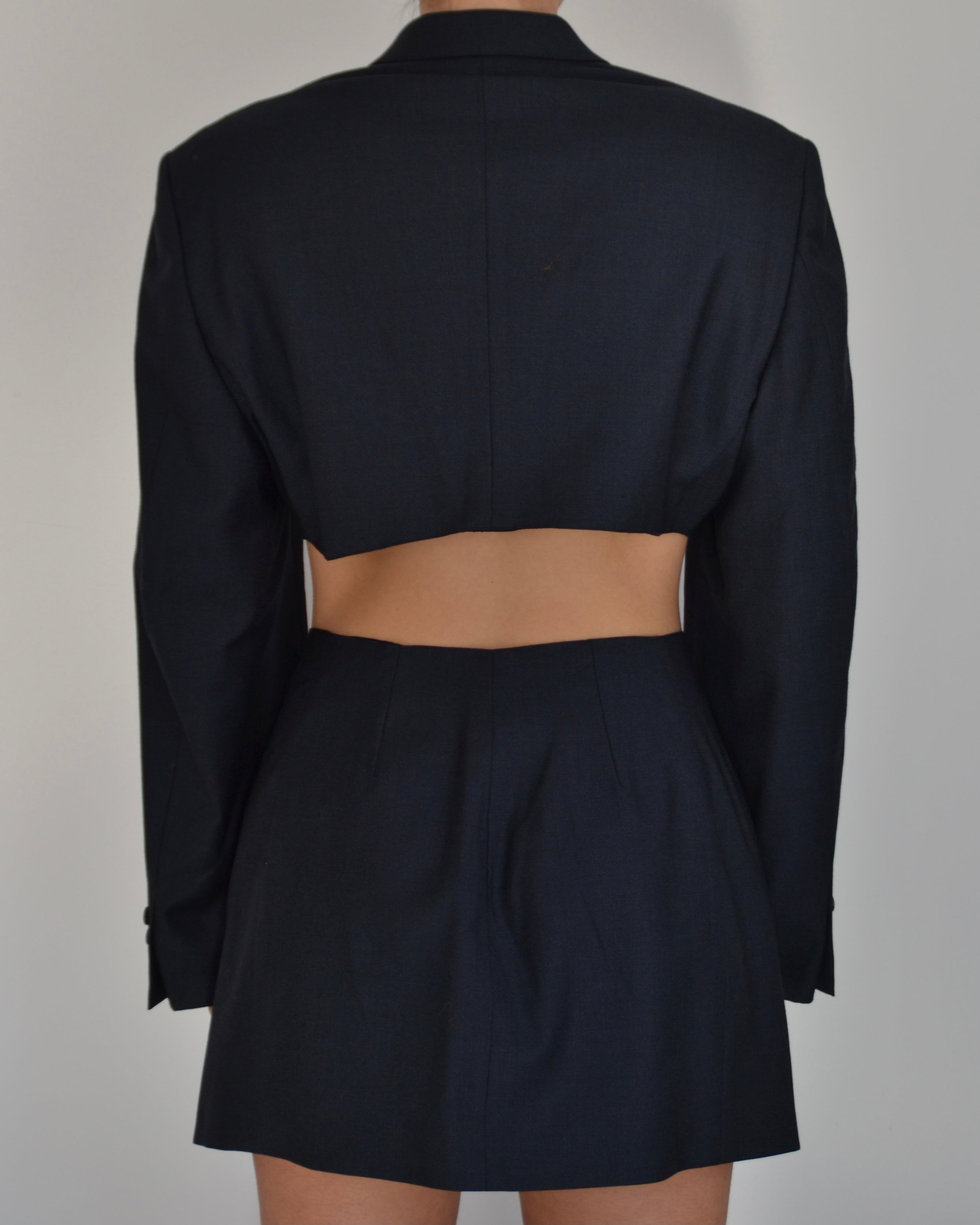 Blaset with vest - navy (S/M)