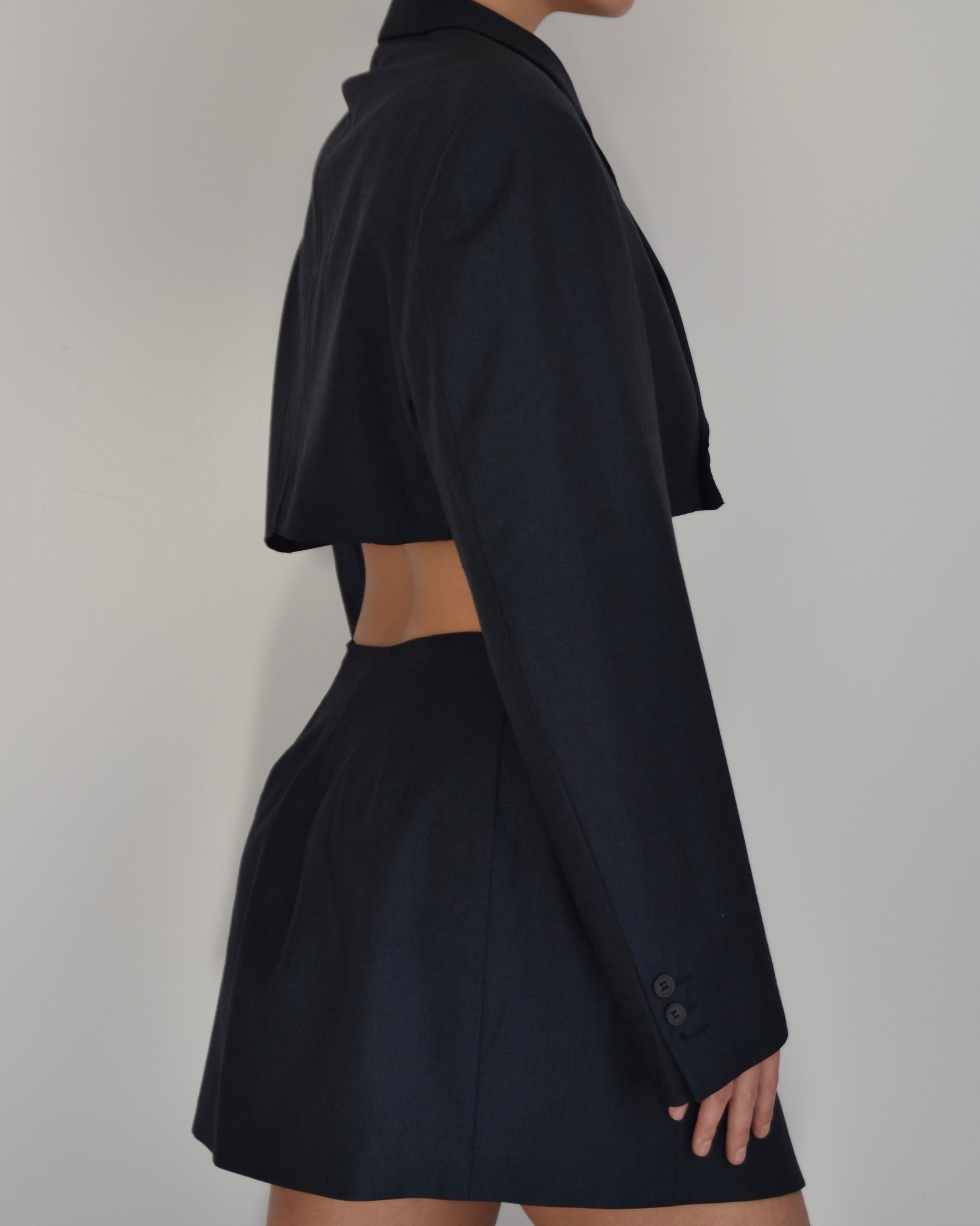 Blaset with vest - navy (S/M)