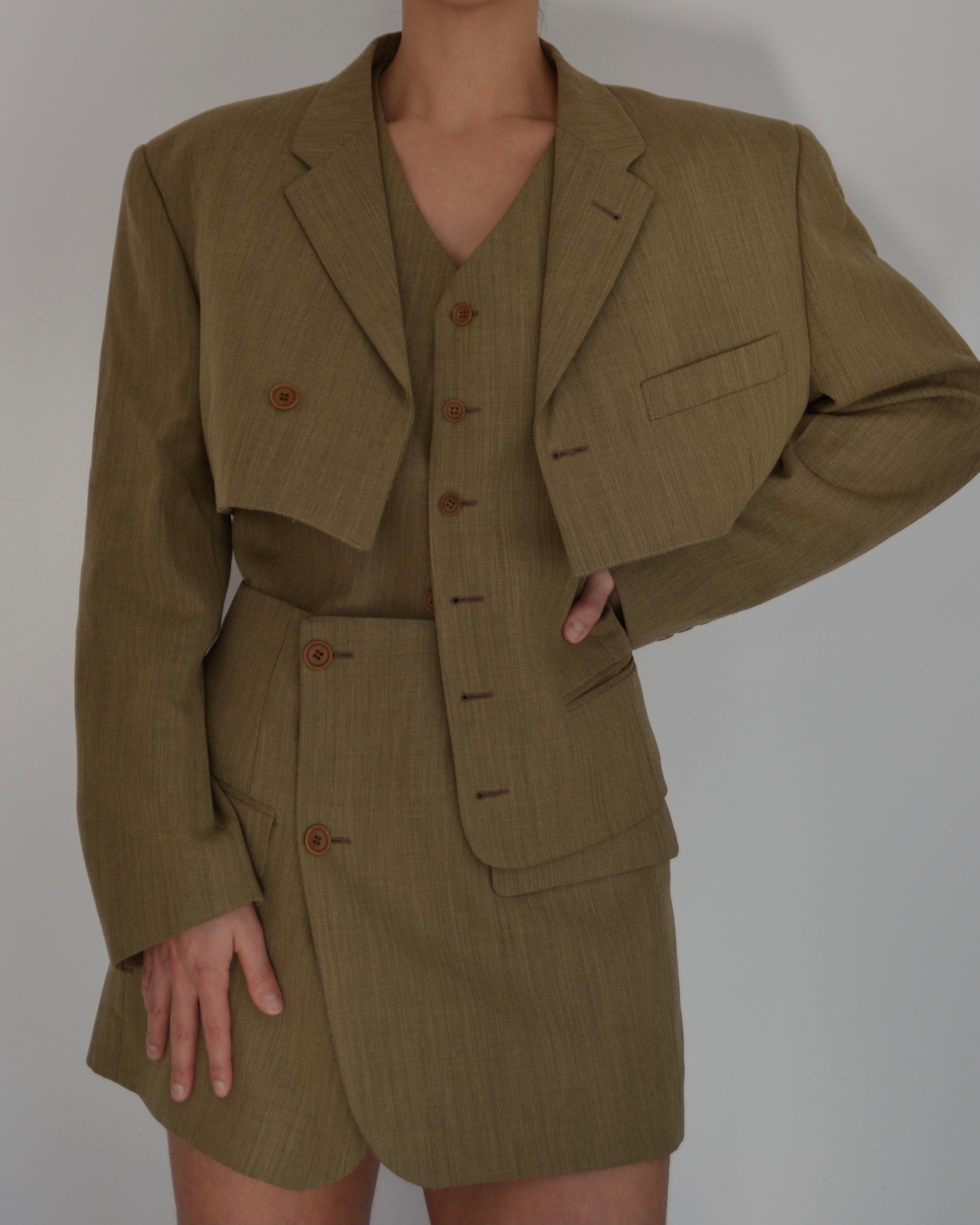 Ensemble gilet et veste - or (S/M)